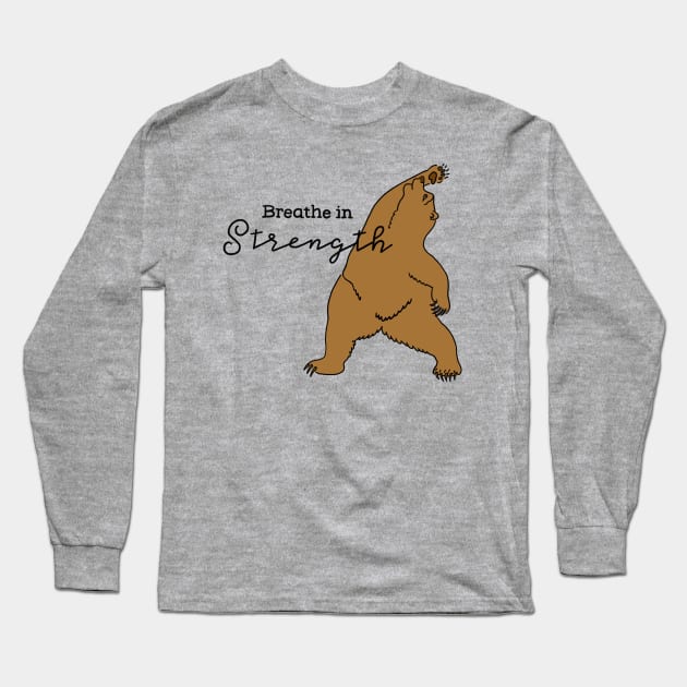 Bear Yoga Long Sleeve T-Shirt by jencloes